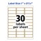 Avery Address Labels with Gold Border for Inkjet Printers, 1" x 2-5/8", 300 Labels (6529)